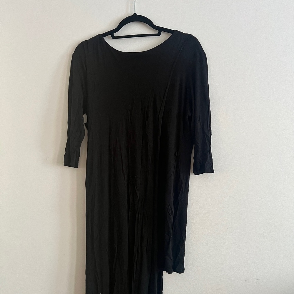 Elegant Black Dress Cheap Monday Asymmetrical Dress with Overlay Eyeoto